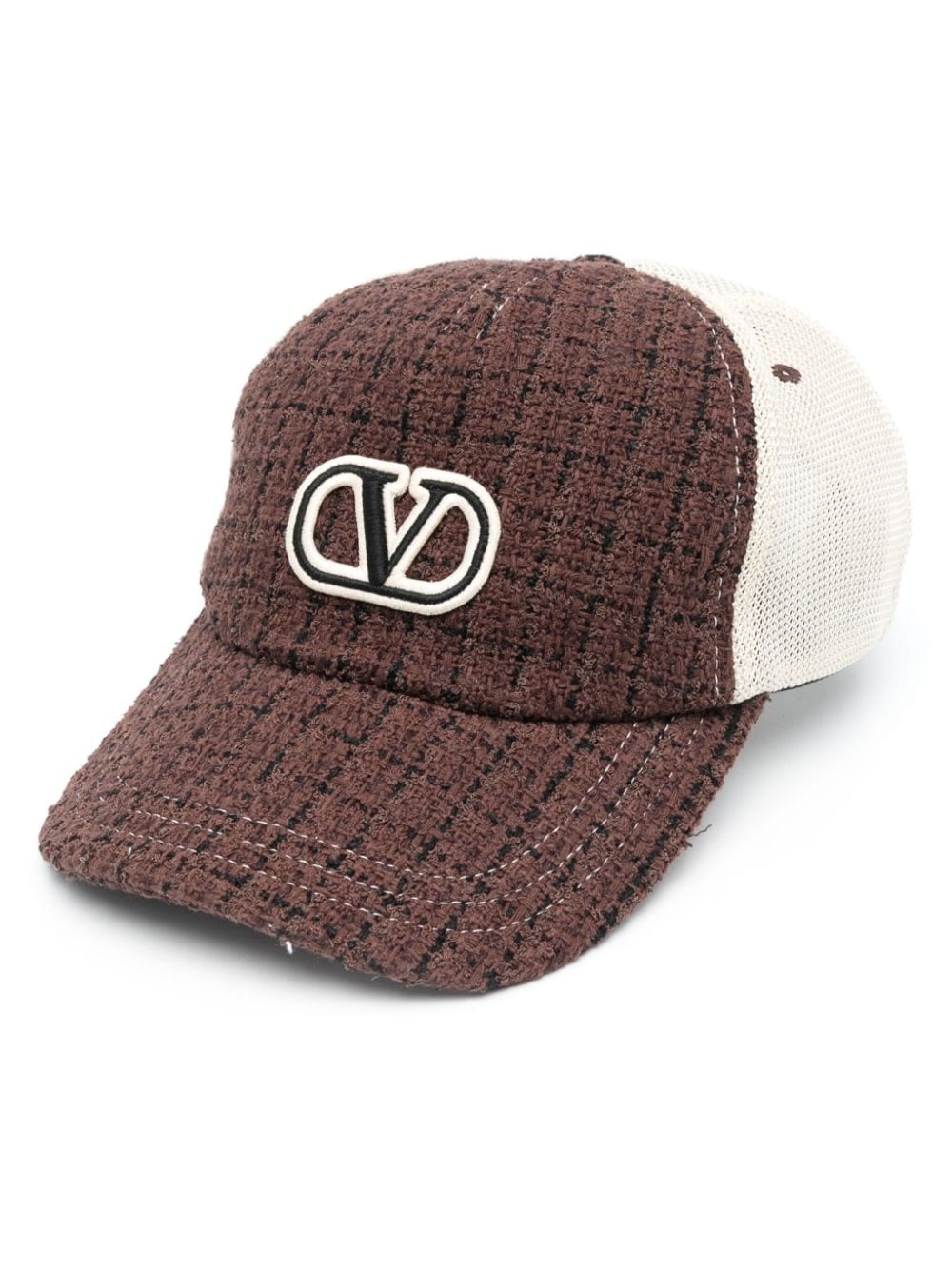 Valentino Garavani - VLogo bouclé cap - men - Cotton/Viscose/Polyamide/Cotton - 57 - Brown