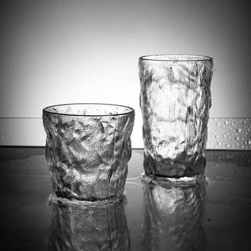 玻璃杯家用高顏值水杯女夏季ins風果汁杯冰鎮飲料杯啤酒杯套裝