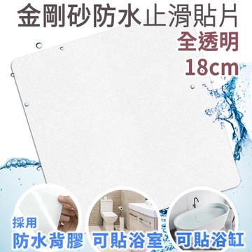 Echain Tech 熊掌 金鋼砂防滑貼片 單片- 透明加大款(止滑貼片/浴室貼/磁磚貼)