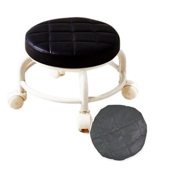 圓凳 滑輪矮凳 Set  360°可移動滾輪  有背款/無背款  防水耐用  寬大椅面  黑色  1組