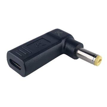 KTNET TC母轉DC公5.5*1.7 PD電源誘導頭 5A ACER 筆電充電轉接頭  黑色  1個