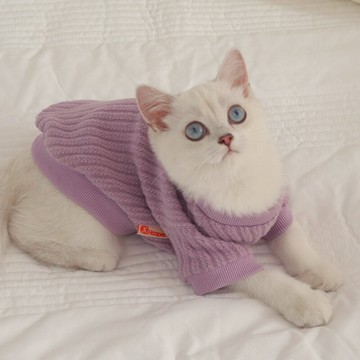 【優選百貨】貓咪衣服銀漸層貓貓寵物幼貓小貓毛衣藍貓布偶貓貓秋冬防掉毛