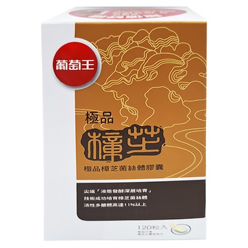 葡萄王 極品樟芝菌絲體膠囊  120個  600mg  1盒
