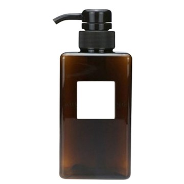 PS MALL 按壓方形分裝罐 450ml 乳液分裝瓶 1入(顏色隨機出貨)
