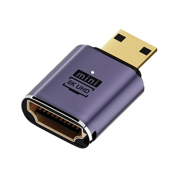 MoZuo 升級2.1版本 8K超高畫質 隨身帶著走可支援Mini HDMI公 轉 HDMI母 規格 8K 60Hz相機轉接頭