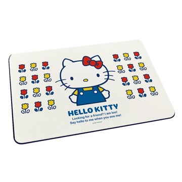 收納王妃 - Sanrio三麗鷗【KITTY花朵】 珪藻土軟式吸水地墊 浴室地墊 腳踏墊 吸水墊60X40X0.5cm