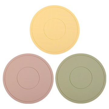 鏤空瀝水矽膠隔熱墊3件組  1組  22 x 22cm  顏色隨機