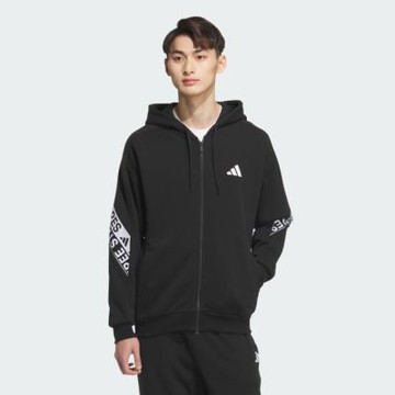 adidas 愛迪達 外套 男 運動連帽外套 WORD FT FZ HD 黑 KB3657(S3208)
