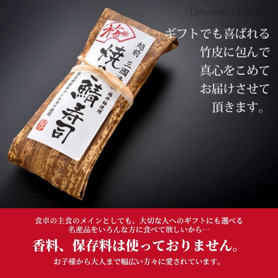 梅焼き鯖寿司 約290g×3本 越前三國湊屋