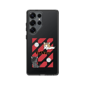 Galaxy S25 Ultra Clear 酷墨灰 - 排球少年 Haikyu!! - 吉祥物系列 - 音駒高中(貓咪) - 研磨&黑尾