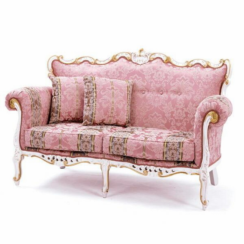 イタリア　クラシック　猫脚　２人掛けソファ　アームチェア　ラブソファ イタリア製ラブソファ 2Pソファ 二人掛け 猫脚 クラシック