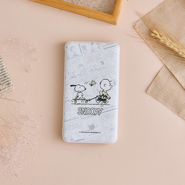 SNOOPY史努比 輕鬆滑板雙線快充10000mAh行動電源