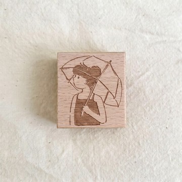 女孩撐傘 | 印章
