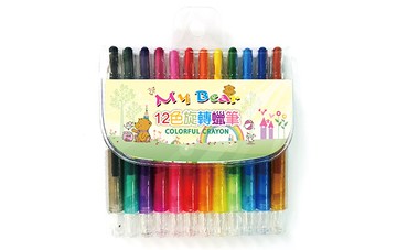 新全 MYBEAR 12色旋轉蠟筆 3B3001【APP滿額下單10%點數(單一帳號最高1000點)】4/30止