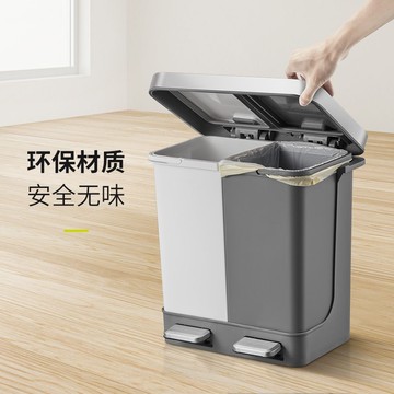 免運 廚房垃圾桶干濕分離大容量家用帶蓋客廳衛生間腳踩防臭分類桶