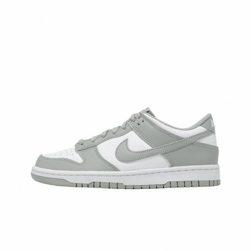 Nike 休閒鞋 Dunk Low GS 大童鞋 女鞋 灰 白 皮革 經典 FB9109-123
