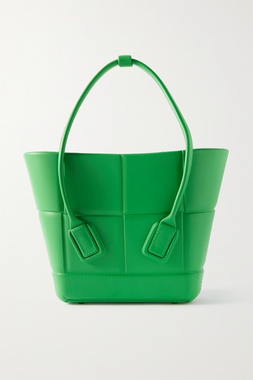 Bottega Veneta - Arco Mini Intrecciato Rubber Tote - Dark green - one size