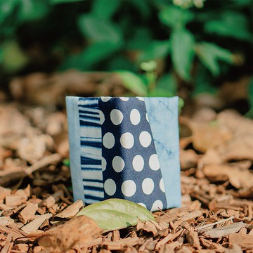 小屋藍染名片夾