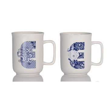 乾唐軒活瓷 | 英文字母馬克杯 / 字母E / 祥龍紋貼花 400ml
