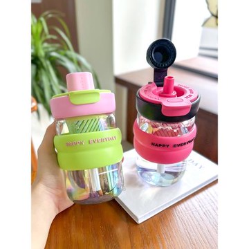 玻璃杯茶水分離泡茶水杯女生高顏值便攜雙飲杯子簡約提繩隨手杯