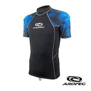 AROPEC Hidden 男款短袖萊克防曬衣 迷彩藍