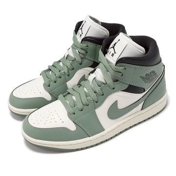 [ACS] Nike 休閒鞋 Wmns Air Jordan 1 Mid 女鞋 男鞋 苔綠 黑 AJ1 中筒 BQ6472-130