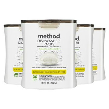 Method美則 潔淨三效聰明洗碗球-萊姆薄荷30顆x4
