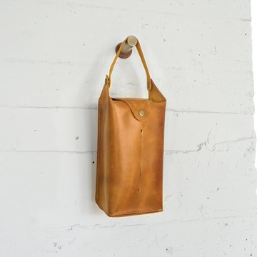 紳士皮革衛生紙盒 | 車用款 | 蠟染黃