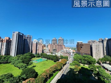 百川雲頂四房雙車位~公園景觀第一排~永久視野｜桃園市桃園區同安街