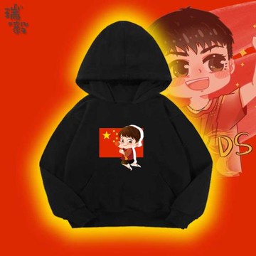 小魔王孫穎莎乒乓球加油助威連帽衛衣男女兒童裝學生外套帽衫衣服