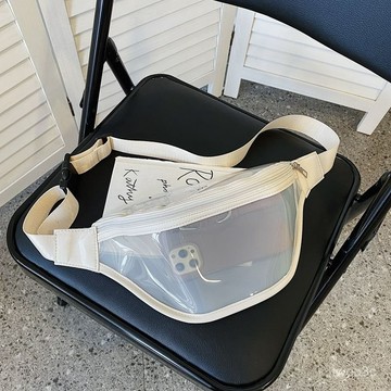 熱賣爆款 【1269人收藏】透明胸包女2025夏季新款小清新甜美斜跨包腰包防水沙灘包女士包包0407 A0SD