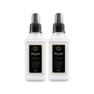 (2瓶超值組)日本Laundrin朗德林-TOKYO植萃消臭衣物香氛柔軟精600ml/瓶-經典花香(白)(洗滌柔順劑,室內晾曬芳香,手洗機洗皆適用)