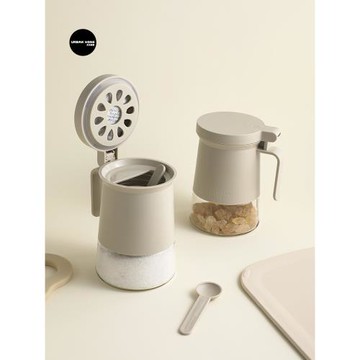 尤本家居調料罐子防潮鹽罐調料盒組合套裝廚房家用收納調味瓶油瓶