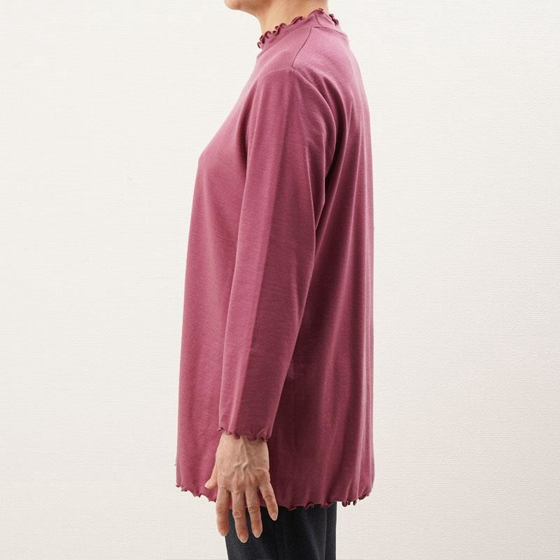 シニア服 80代 70代  レディース 婦人服 高齢者 母の日 おばあちゃん  日本製 ダブルメローネックカットソー 誕生日 プレゼント シニア服 80代 70代 レディース 婦人服 高齢者 母の日
