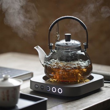 草木祠 超薄小型電陶爐煮茶壺玻璃耐高溫家用小型養生花茶煮茶爐