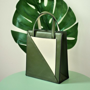 真皮托特包 Daniel Mini Tote 款 / Olive Green