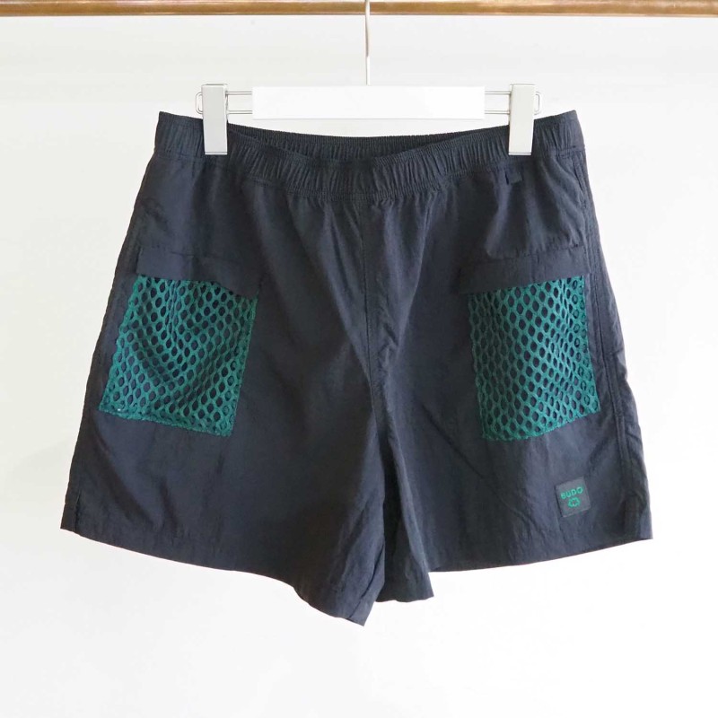 BUDO ブドー MINIMUM MESH SHORTS +ADD BIG MESH ミニマムメッシュショーツ+ADD ビッグメッシュ Black  ブラック（M） | LINEブランドカタログ