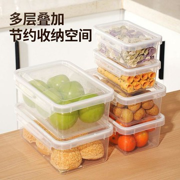 臺灣出🔥🔥收納盒家用冰箱食品級冰箱專用保鮮盒廚房整理盒冰箱收納神器 懶人單扣保鮮盒 單扣翻蓋保鮮盒 單手開蓋保鮮盒