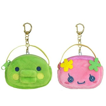 小禮堂 Tamagotchi 塔麻可吉 迷你絨毛收納包鑰匙圈 (大臉款) 咕嘰叭吉 花花吉
