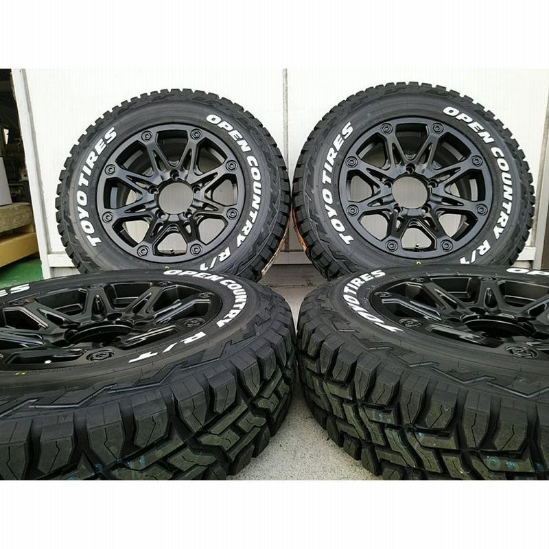 サマータイヤ ジムニー タイヤホイール 16インチ BDX05 マットブラック TOYO オープンカントリーRT 185/85R16 ホワイトレター