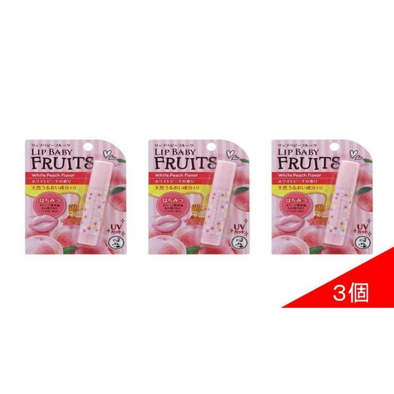 独特の素材 4個 メンソレータム リップベビーフルーツ ピーチピンク 4.5g