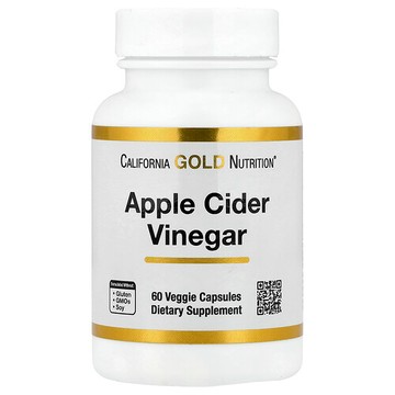 California Gold Nutrition, 蘋果醋，60 粒素食膠囊（每粒 450 毫克）