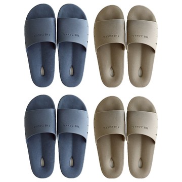 THE ZAKKA 現代飯店式功能性浴室拖鞋 兩雙組  海軍藍+棕色  260~265mm  2組