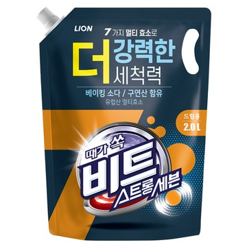 Beat 強效潔淨Seven洗衣精補充包 含小蘇打與檸檬酸 適用於全家人的衣物 有效清除纖維內的灰塵  2L  6包