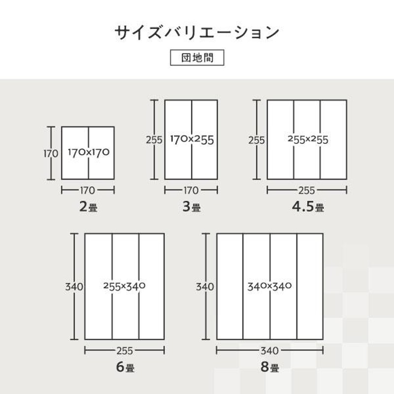 い草 花ござ ラグ マット 〔 3畳 格子柄 市松柄 ブルー 団地間3畳 約