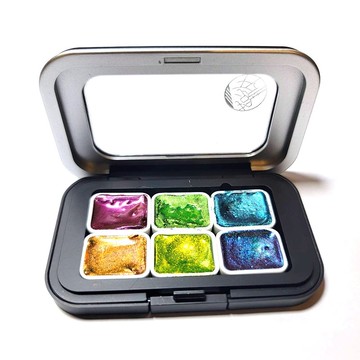 夜光變色龍手工水彩-6色精選組