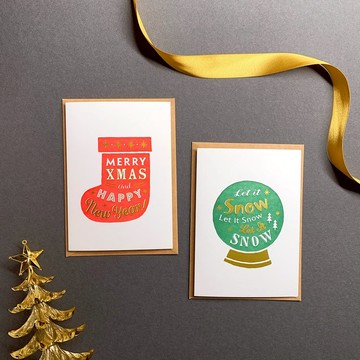 活版印刷耶誕卡