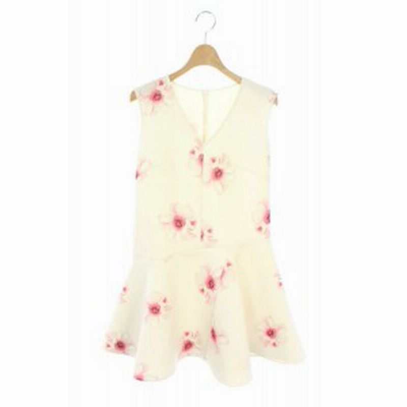 中古 チェスティ Chesty ワンピース ミニ 花柄 ノースリーブ 0 白 Hk レディース 通販 Lineポイント最大1 0 Get Lineショッピング