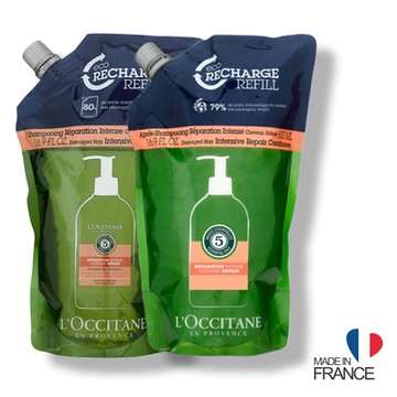L Occiante 歐舒丹 草本修護洗潤超值組 500ml(補充包) 草本修護洗髮乳 草本修護潤髮乳