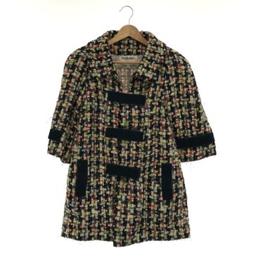 【二手名牌BRAND OFF】CHANEL 香奈兒【激安價】彩色 粗花呢 羊毛 編織 外套